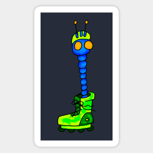 roller skater worm Magnet